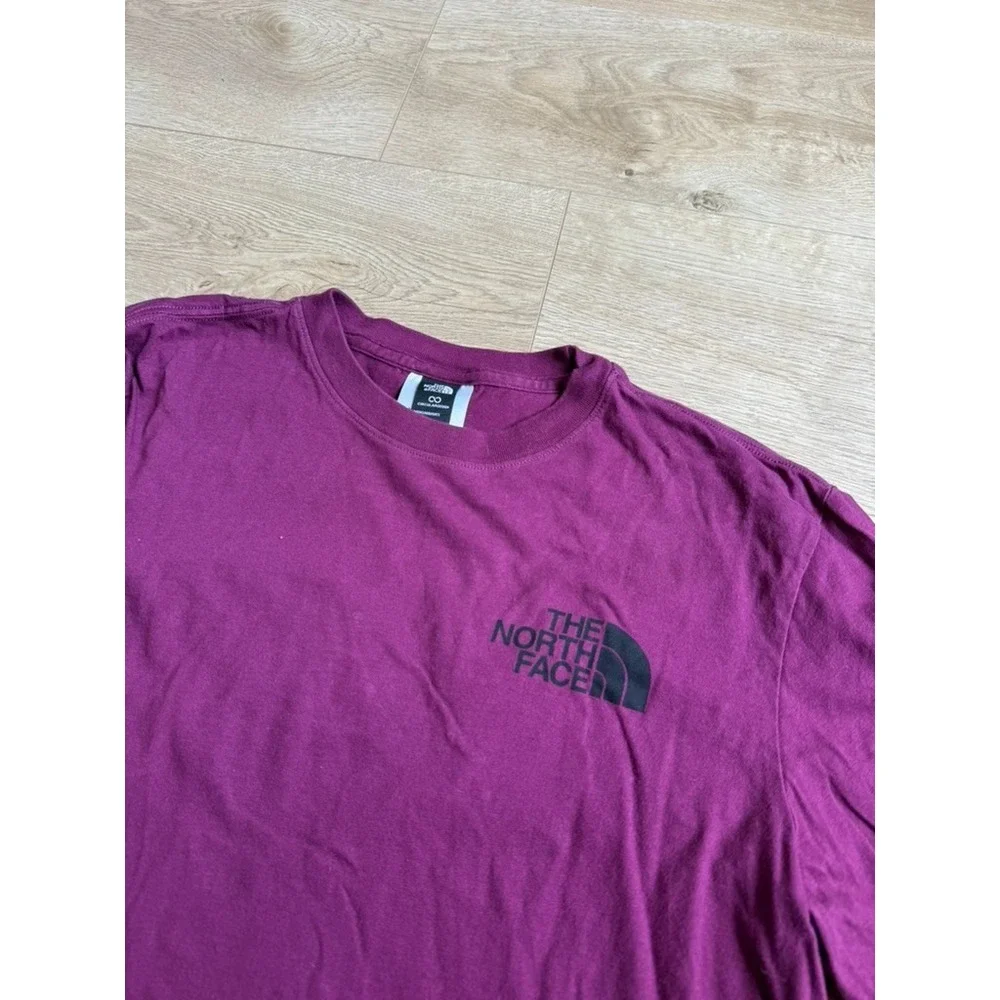 EUC Mens The North Face circulardesign purple long sleeve t-shirt cotton size S